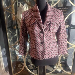 Worthington Pink and Purple Blazer with Structured Shoulders